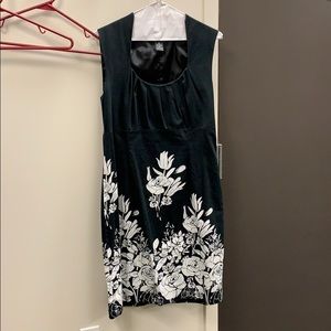 Black and white flower dress